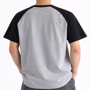 Camiseta Deportiva de Manga Corta para Hombre, Estilo Raglán, Cuello Redondo, Algodón, Diseño Bicolor, Premium, Cómoda y Transpirable - Product Image 2