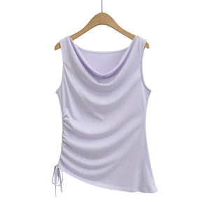 Camiseta sin mangas de algodón premium para mujer, cómoda, informal, básica, de verano, al por mayor - Product Image 3