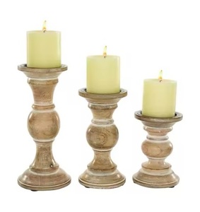 Natural Wood <b>Candle</b> Stand Elegant <b>Candle</b> Holder for Home and Office Decoration Available With Customized Logo - Product Image 4