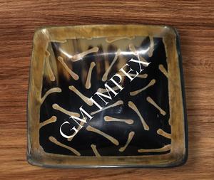 Bandeja de servicio de cuerno de búfalo Natural hecha a mano, plato Rectangular elegante, estilo Animal único para mesa de comedor, decoración del hogar, GM Impex - Product Image 2