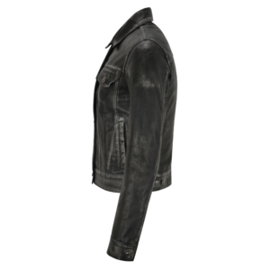 Custom Genuine Napa Leather <b>Women</b>’s Vintage Waxed Napa Leather Trucker <b>Jacket</b> OEM ODM Private Label Wholesale Manufacturer - Product Image 2