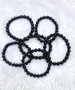 Pulsera de Cristal de Turmalina Negra Más Vendida, 8 mm, para Sanación Espiritual y Energía Reiki, Disponible a Precio Directo de Fábrica - Product Image 3