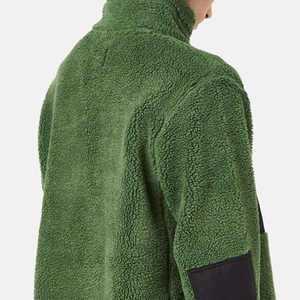 Blouson Bomber en Polaire Sherpa, Veste d'Hiver Chaude en Polaire Teddy, Vêtement d'Extérieur Streetwear Décontracté, Fabrication OEM Personnalisée, Vente en Gros Usine - Product Image 4