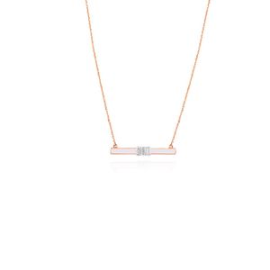 Collar con Colgante de Trébol con Triple Halo de Diamantes en Oro Rosa de 14K, Joyería Fina y Elegante para Mujer, Regalo de Aniversario o Boda - Product Image 1