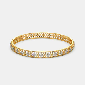 Brazalete de Oro con Diamantes y Corazón Floral - Product Image 3