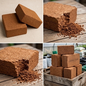 Bloc de tourbe naturel en fibre de coco à haute rétention d'eau, substrat de culture pour plantes, 5 kg, prêt à l'emploi - Product Image 2