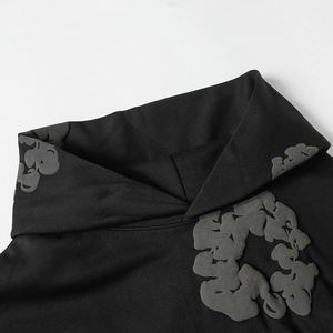 Sweat à capuche imprimé en relief, élégant, confortable, coupe ample, idéal pour le streetwear, les superpositions et les voyages - Product Image 4