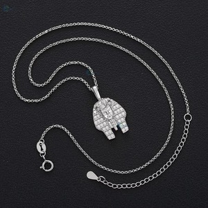 Iced Out Moissanite <b>Elephant</b> Pendant 925 Silver Gold Plated Hip Hop Charms Everyday Wear Custom Animal Theme Pendant Custom - Product Image 6