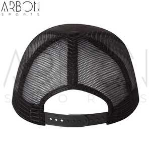 Casquettes 5 panneaux ajustables noires unies de haute qualité avec logo personnalisé, effet délavé, pour hommes – Meilleures ventes - Product Image 2