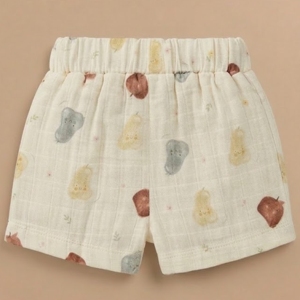 <b>Cot</b> & Candy Organic Muslin Jhabla <b>Set</b> Fruity Fun Oversized Shirt with Shorts Baby Boy's Summer Outfit 0-6 Months - Product Image 5