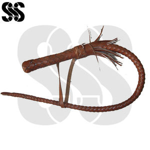 Fouet d'équitation de qualité supérieure, en fibre de verre/PVC, avec poignée en cuir/PU, prise en main confortable, manche flexible, durable pour une utilisation longue durée - Product Image 3