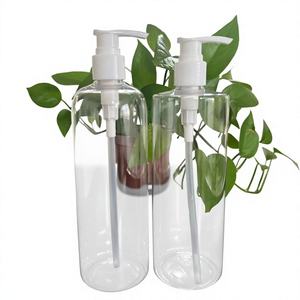 ขวดปั๊ม PET ใส ขนาด 500 มล. ยี่ห้อ HALO Wholesale บรรจุภัณฑ์ทรงกระบอกสำหรับผลิตภัณฑ์ดูแลผิว แชมพู โลชั่น - Product Image 1