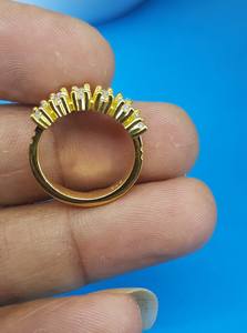 Bague empilable en moissanite taille marquise plaquée or pour femme, en argent 925 original, pour un charme unique, cadeau pour bijoux de mariée - Product Image 5