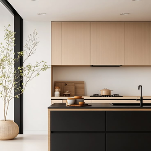 JY Project Custom European Style White Wood Kitchen Cabinet Modern Modular Storage Cabinet Set for Luxury Villa and Apartment - Product Image 3