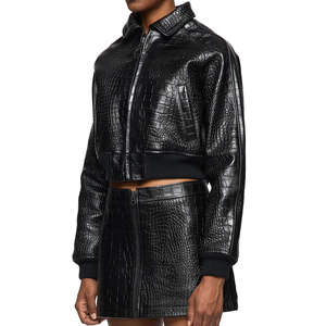 Chaqueta Clásica de Diseño Nuevo para Mujer, de Cuero Genuino, Transpirable, Teñida Lisa, con Forro de Nailon Impermeable de Alta Calidad, Servicio OEM - Product Image 3