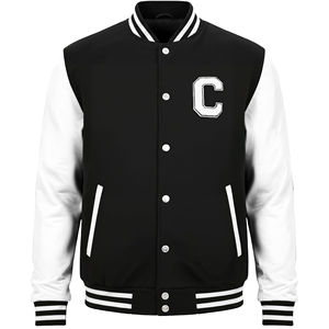 Veste d'hiver pour homme, veste de style letterman avec ceinture en tricot côtelé, veste de style letterman personnalisée pour homme, design privé, veste de style letterman pour homme - Product Image 4