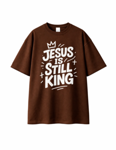 High Quality Heavyweight Cotton Oversized <b>Jesus</b> Is Still King T-<b>shirt</b> Men Christian Streetwear Vintage Graphic Drop Shoulder Tee - Product Image 2
