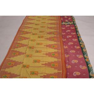 Floral Kantha <b>Quilt</b> Boho Cotton <b>Throw</b> Handmade Vintage Indian Reversible Blanket Bedspread Home Decor - Product Image 3