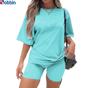 Conjunto Deportivo de Verano Estilo Hip Hop para Mujer, Ecológico, de Secado Rápido, Transpirable, con Franjas Laterales, Camiseta Corta Casual hasta la Rodilla, Estilo Vintage - Product Image 4