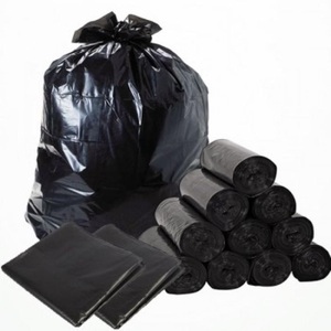 ถุงขยะดำ LDPE กันความชื้น พิมพ์กราเวียร์ เกรดอาหาร แบบตั้งได้ ปิดผนึกด้วยความร้อน พร้อมสายรัด ใช้แล้วทิ้ง สำหรับใช้ในครัวเรือน - Product Image 1