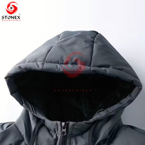 Chaqueta Acolchada con Capucha para Hombre, Cálida, Resistente al Viento, Impermeable, Ligera, Informal, de Invierno, Estilo Urbano, con Cierre - Product Image 4