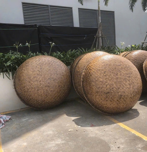 Barco de cesta Coracle de bambú redondo a precio de fábrica con paletas de Vietnam para viajar, mar, Río y Lago - Product Image 6