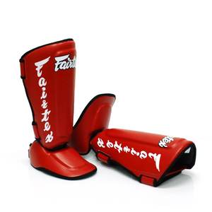 Espinilleras Desmontables de Cuero Fairtex Blancas y Negras para Muay Thai y Boxeo, Protección Profesional Ligera y Personalizada, Unisex - Product Image 3