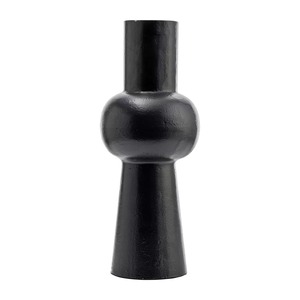 Vase de table moderne Aura Drift noir, design industriel fait main, décoration minimaliste, 10x8x3 pouces - Product Image 4