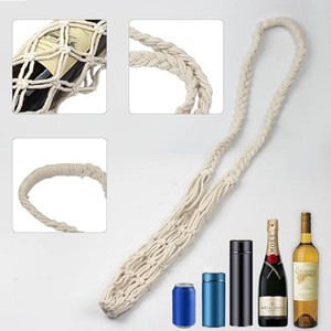 ที่ใส่ขวดไวน์ทำมือจากผ้าฝ้ายสไตล์โบฮีเมียน Aqdus Saleem - เป็นมิตรกับสิ่งแวดล้อม น้ำหนักเบา - สำหรับวางบนโต๊ะในห้องนั่งเล่น - ขายส่ง - Product Image 2