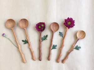 Eco-Friendly <b>Tree</b> <b>Branch</b> Wood Spoons 16cm Hand-Carved Utensils Ash, Acacia & Redwood Collection Earth-Friendly Coffee Decor - Product Image 3