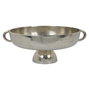 Bol de service en métal avec poignées, finition polie, design minimaliste pour le service des aliments, artisanat, décoration intérieure - Product Image 6