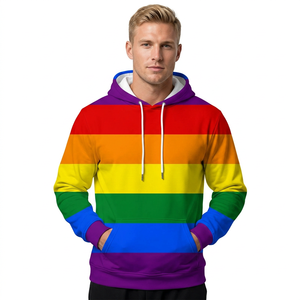 Sudadera con Capucha Unisex, Holgada, de Poliéster Tejido, Estampada, Informal, para Invierno - Product Image 3