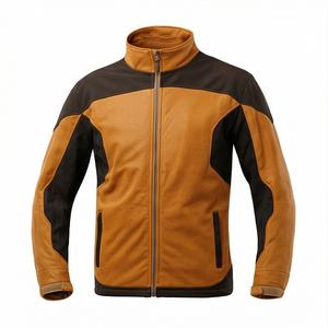 แจ็คเก็ตหนังแท้สำหรับขี่มอเตอร์ไซค์คุณภาพดีที่สุดสำหรับผู้ชาย รุ่นใหม่ล่าสุดสำหรับฤดูหนาว พร้อมแผ่นป้องกันที่ถอดออกได้ สามารถสั่งทำได้ - Product Image 1