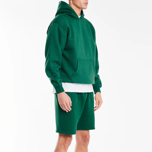 Ensemble de survêtement pour homme, couleur unie, été, 2 pièces, streetwear personnalisé, respirant, sweat-shirts et shorts pour homme - Product Image 4