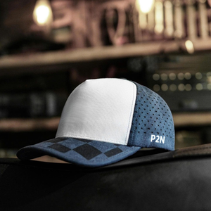 Custom 5 Panel <b>Waterproof</b> <b>Golf</b> Baseball <b>Hat</b> Vietnam Manufacturer 3D Embroidery Logo Laser Cut Hole Two Tones Color 100% Acrylic - Product Image 3