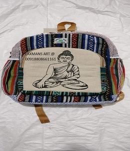 Sacs à dos en coton chanvre Sacs à dos en chanvre designer chanvre coton Sacs à dos en gros - Product Image 2