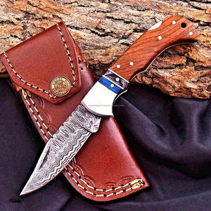 Hot Selling Damascus Steel Ladder Pattern Folding <b>Knife</b> Back <b>Lock</b> Rosewood Pakka Wood Handle Sheath Pocket EDC Camping OEM <b>Knife</b> - Product Image 1