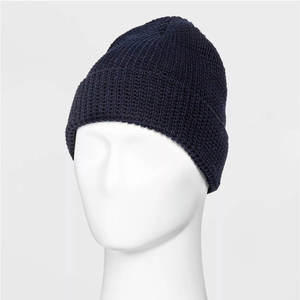 Wholesale Rib Knit <b>Winter</b> Beanie Cap Supplier Custom Logo Embroidery Warm Stretch <b>Hats</b> For Men <b>Women</b> Clothing Brands - Product Image 1
