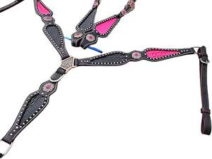 Cabezada Western para Caballo de Alta Calidad en Cuero Indio 100% Puro con Tallado a Mano y Hebillas de Latón - Product Image 5