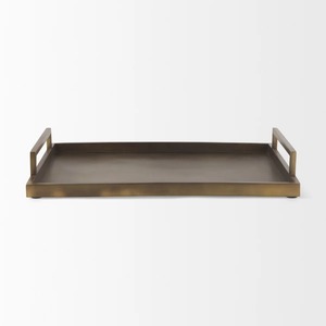 ถาดเสิร์ฟโลหะทรงกลม ลายตอกสีพื้น ดีไซน์มินิมอล งานแฮนด์เมด จานและถาด - Product Image 4