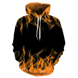2023 nueva Sudadera con capucha de llamas multicolores para hombre, 3D Sudadera con capucha con estampado de gran tamaño, ropa de otoño a la moda - Product Image 3