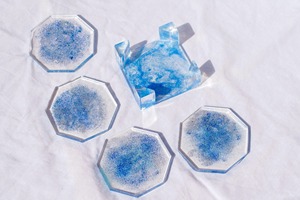 Sous-verres et tapis en résine époxy, sous-verres personnalisés avec logo, sous-verres en résine de pin époxy pour tasses à thé - Product Image 5