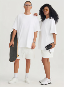 เสื้อยืดฮิปฮอปสตรีทแวร์ผู้ชายไซส์ใหญ่ แขนสั้น คอโอ ผ้าฝ้าย 100% สวมใส่สบาย ระบายอากาศได้ดี แห้งเร็ว รับผลิตแบบ OEM ODM ขายส่ง - Product Image 4