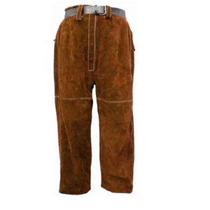 Cowhide <b>Split</b> Leather Welding Working <b>Trousers</b> Safety Leather Protective Pants Industrial Spark and Heat Resistant <b>Trouser</b> - Product Image 6