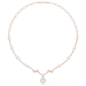 Collar con colgante de diamantes Aurielle Grace en oro rosa de 18 quilates - Product Image 1