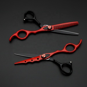 Juego profesional de tijeras de peluquero de acero inoxidable de 6 pulgadas con anillo de dedo extraíble para herramientas de corte de cabello y - Product Image 3