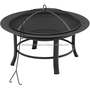 The Starlight Gathering Forged Iron <b>Fire</b> <b>Pit</b> with Spark Screen - Product Image 3