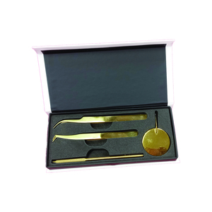 Professional Eyelash Extension Tweezers Set for isolation, classic, and volume application Lash <b>Mirror</b> Custom <b>Box</b> Packing Logo - Product Image 3