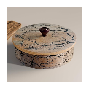 Caja de madera con diseño grabado de lujo y caja impresa para calentar alimentos, olla caliente, cacerola para hoteles y restaurantes. - Product Image 1
