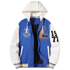 Autumn Winter Custom Men's Fashion Varisty <b>Jacket</b> Casual Zipper Hood Cotton-Filled Embroidered Pattern Made By TRIOTAKE INDUSTRY - Product Image 3